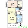 ビィアン　アテリア 1LDKの間取り