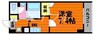 JRBハイツ倉敷 1Kの間取り