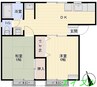 さくらコーポ 2DKの間取り