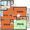 メゾニティーブラッサム　Ｅ棟 3DKの間取り