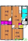 アンダンテ福井　A 3DKの間取り