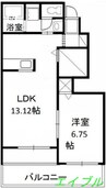 ガーデンハウス　Ｃ棟 1LDKの間取り