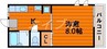 レトア南輝　A棟 1Kの間取り