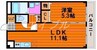 セレ　グレージュ 1LDKの間取り