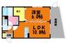 ベルソレイユ 1LDKの間取り