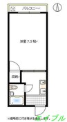 プレアール東古松 1Kの間取り