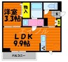 フォルティス四十瀬 1LDKの間取り
