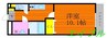 ソレイユ西市駅前 1Kの間取り