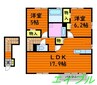 リヴェール福島 2LDKの間取り