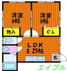 Ｓ・Ｓコーポ 2LDKの間取り