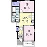 マロンＡ 2DKの間取り