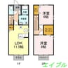ローズコート 2LDKの間取り
