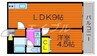 コーポ平福 1LDKの間取り