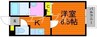 キグナス 1Kの間取り