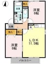 ’a la mode　A棟 2LDKの間取り