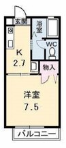 ディア　エスタ　Ｃ棟 1Kの間取り