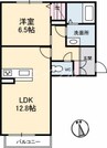 セナール　ド　ソル 1LDKの間取り