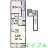 アルモ　ドゥーエ 1LDKの間取り