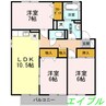 リヴェール　A棟 3LDKの間取り