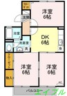 メゾンドールα　Ａ棟 3DKの間取り