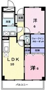 マ－ベラス豊成 2LDKの間取り