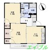 ボーネンB 2DKの間取り