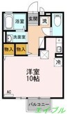 メゾングレート10 1Rの間取り