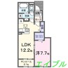 ロカ　ブリリアント　Ａ 1LDKの間取り