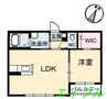 プランタン 1LDKの間取り
