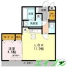 ステラⅡ 1LDKの間取り