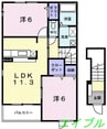 アヴィオン　Ｃ 2LDKの間取り