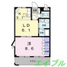 エクレセンス 1LDKの間取り