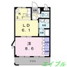 エクレセンス 1LDKの間取り