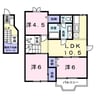 クレスト－ル　Ｄ 3LDKの間取り