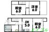 星和台タウンハウス 3DKの間取り