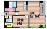 FORTUNA老松 1LDKの間取り