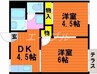 コーポ小林　Ａ 2DKの間取り