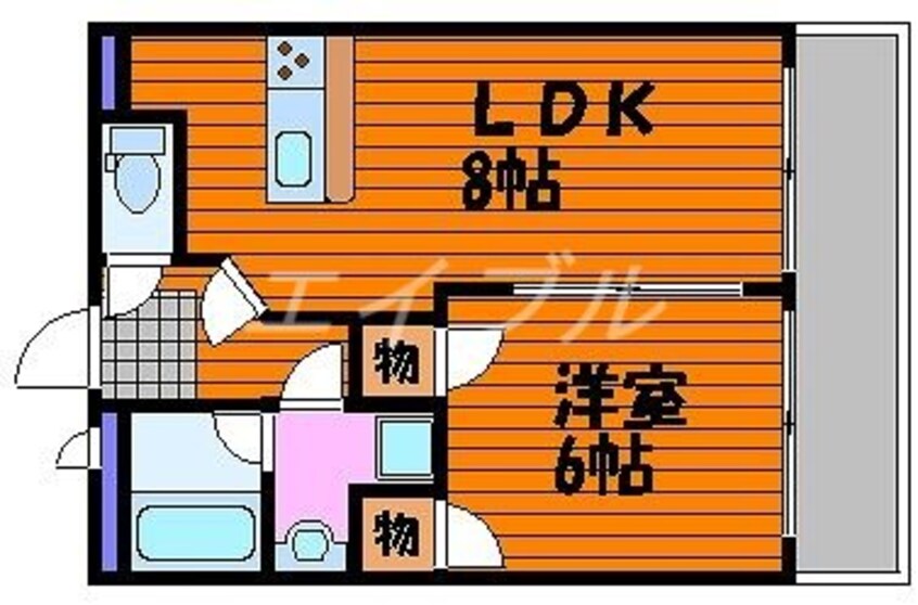 間取図 ワイズ大元南