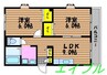 ライフ福富西 2LDKの間取り