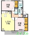 ハートランドウィルモア 2LDKの間取り