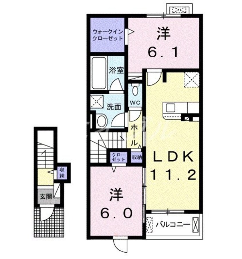 間取図 バーミィ・イツキ　Ａ