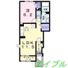 プレジール 1LDKの間取り