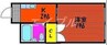 富田町共同ビル 1Kの間取り