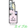 クラベールＢ 1Kの間取り