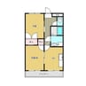 マンション吉野 2DKの間取り