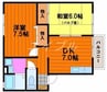 コーポラス西本　Ａ 2DKの間取り