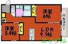 コーラルミナン 2LDKの間取り