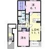 エトワール・ノエル 2LDKの間取り