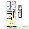 プレヴェール笹沖Ｂ 1LDKの間取り