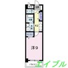 プラシード倉敷 1Kの間取り